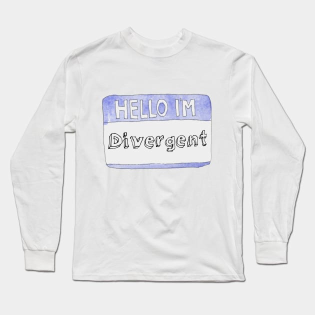 Hello I'm Divergent Long Sleeve T-Shirt by demons